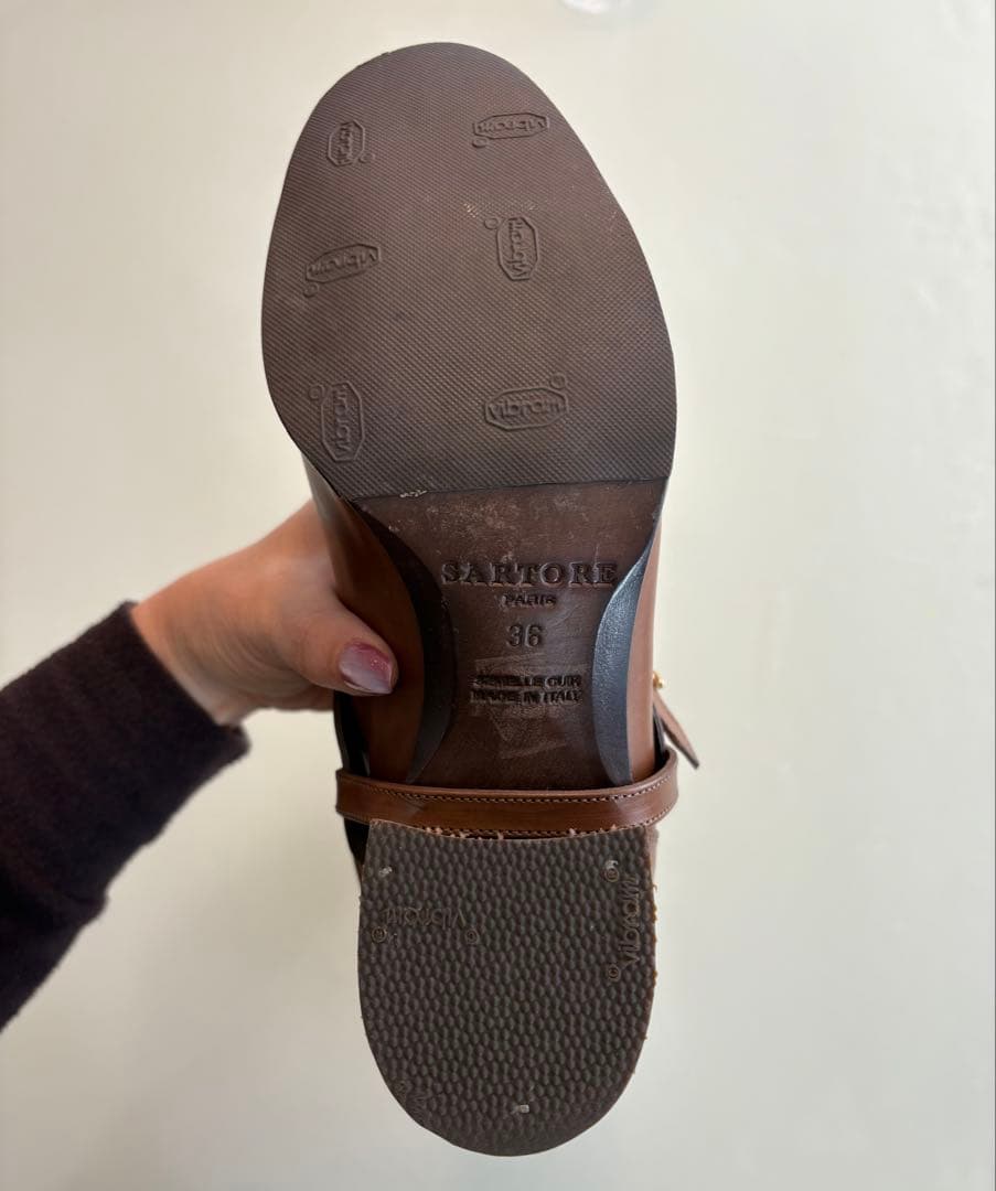 最終値下！サルトル　乗馬ブーツ　ロングブーツ ゴールドストラップ付き36美品