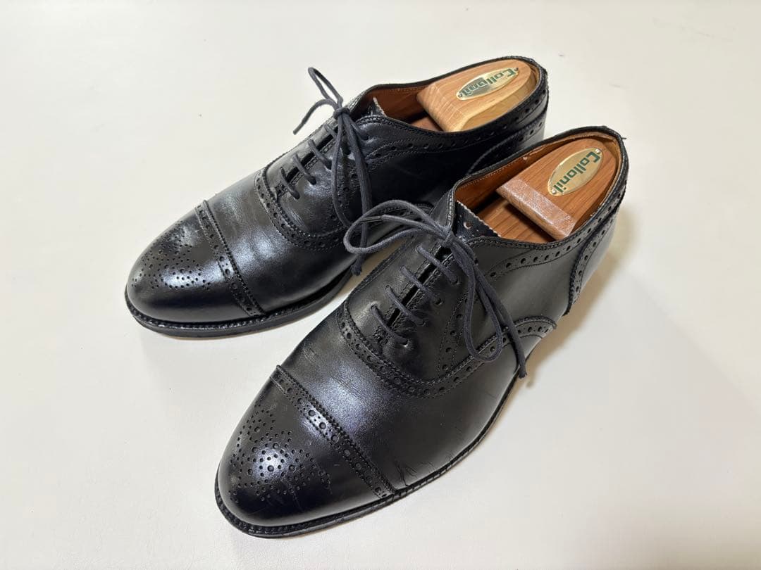 Alden オールデン ブラックカーフ セミブローグ 7.5 ジャンク品