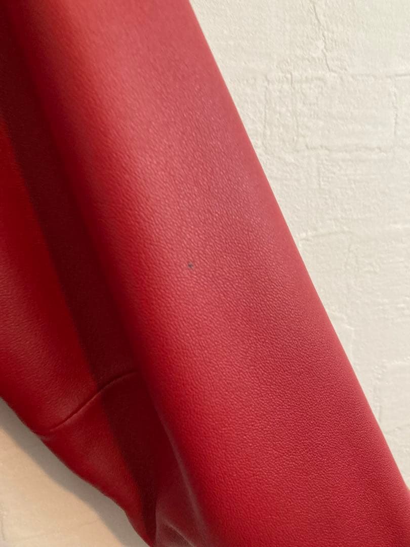 【美品】HANAE MORI ハナエモリ　赤 羊革　ジャケット　38サイズ大きめ