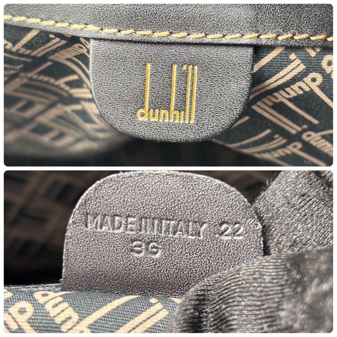 dunhill ダンヒル 2way レザー ボストンバッグ ショルダーバッグ 黒