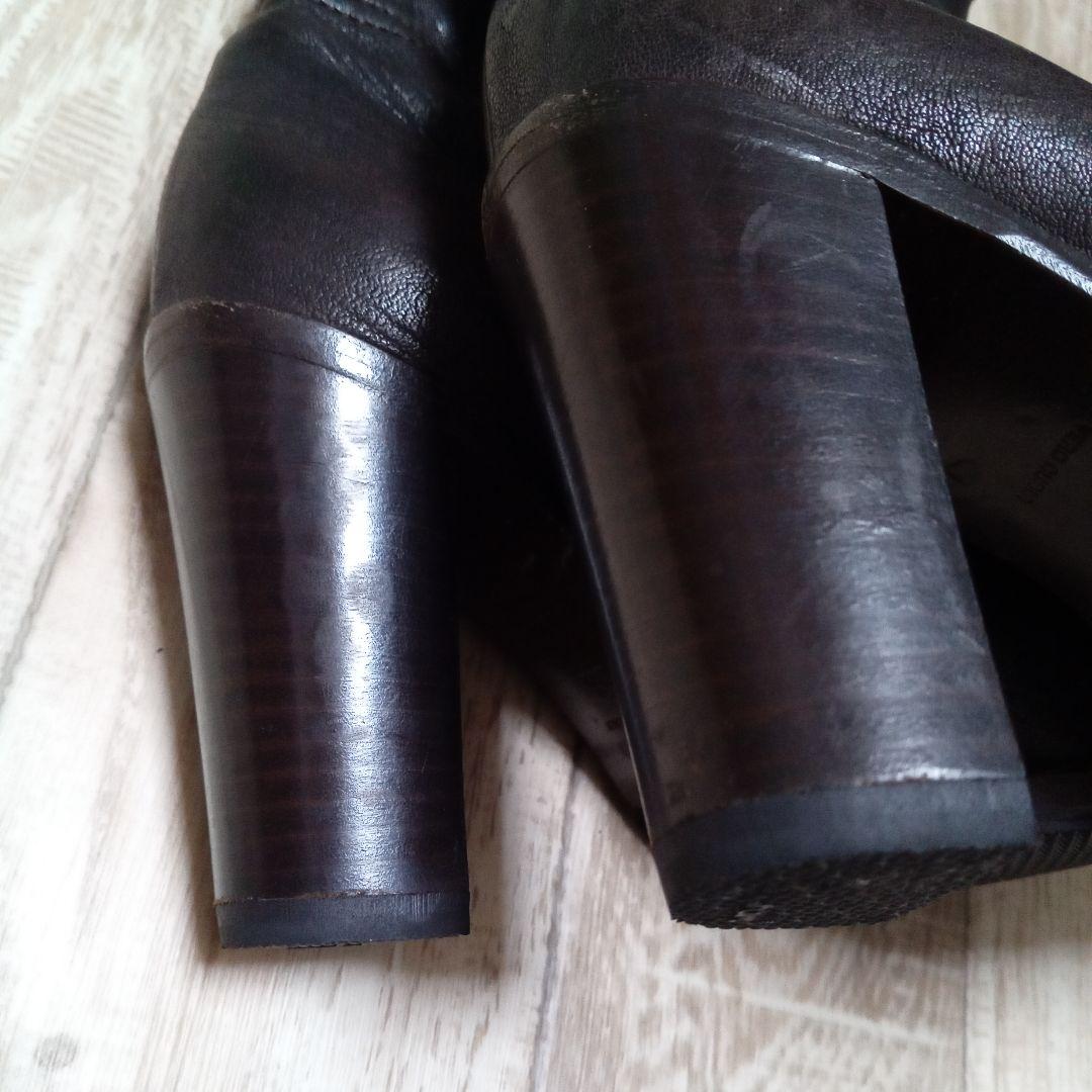 ミュウミュウ　35 1/2　ブーツ　ラムスキン　ムートン　ニーハイ　miumiu