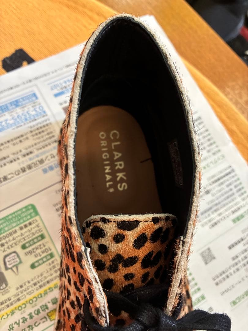 CLARKS ヒョウ柄ローファー　箱あり