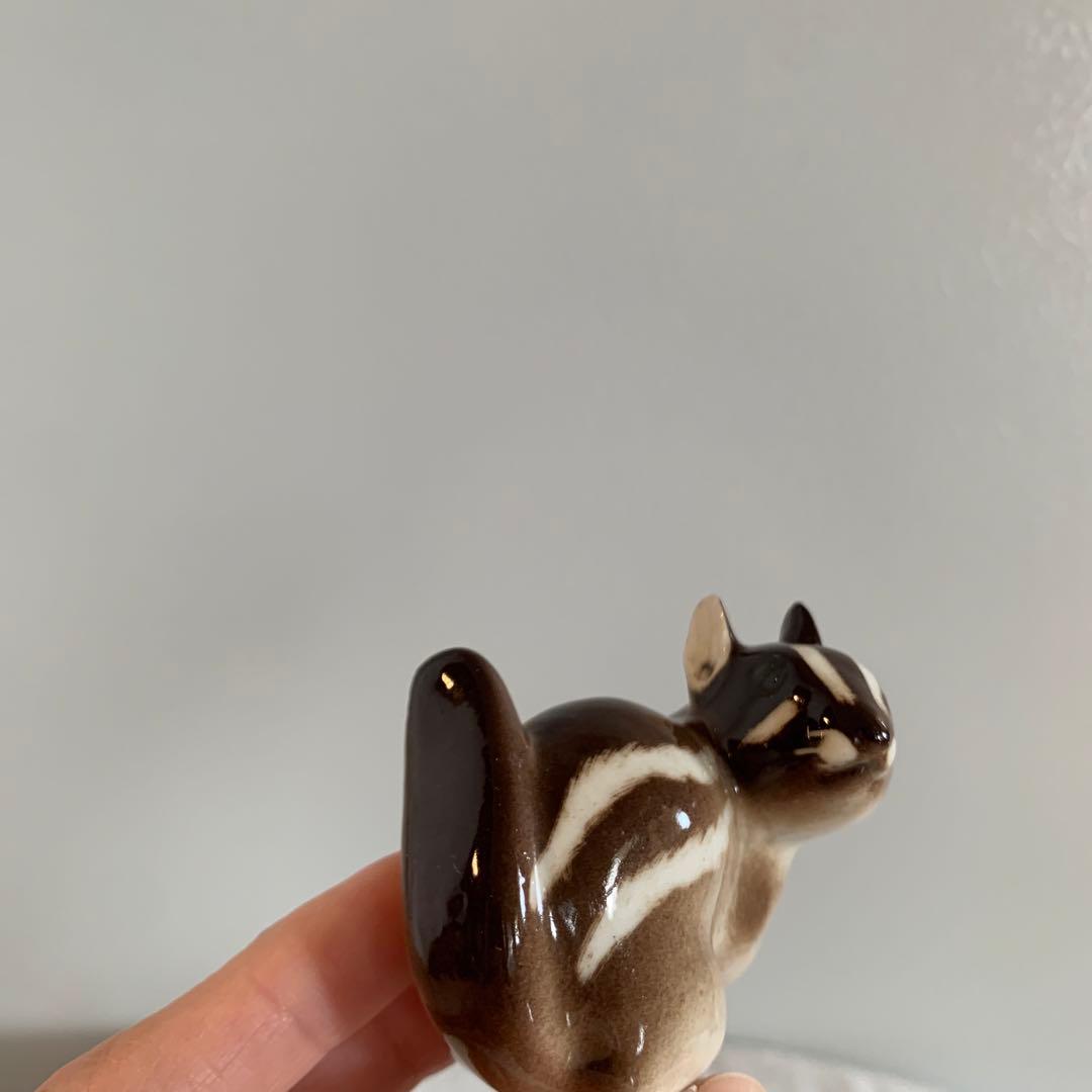 ヴィンテージ ロモノーソフ シマリス 置物 フィギュリン