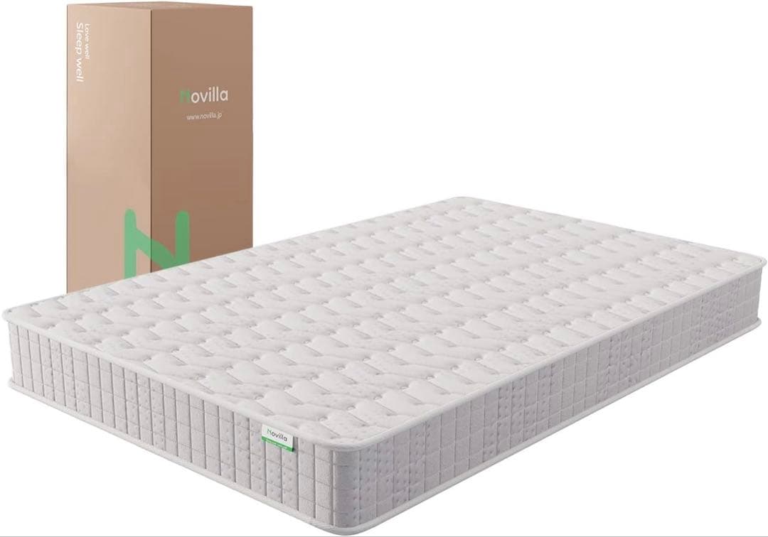 高密度ポケットコイルマットレス クイーン 厚さ20cm 体圧分散 やや硬め高反発