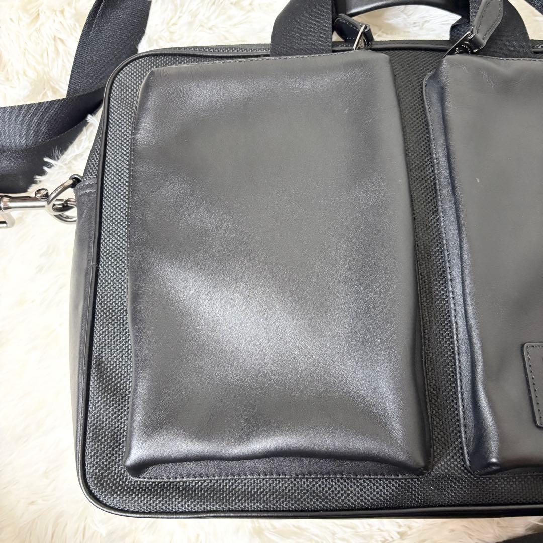 美品 COACH 2wayビジネスバッグ ブラック 6705