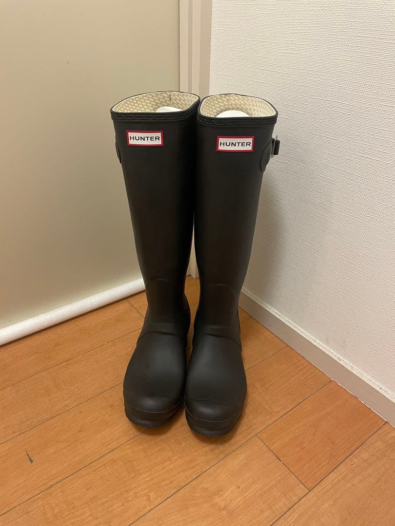 本日値下げ、HUNTER ブラックUK6(24.5cm~25cm)
