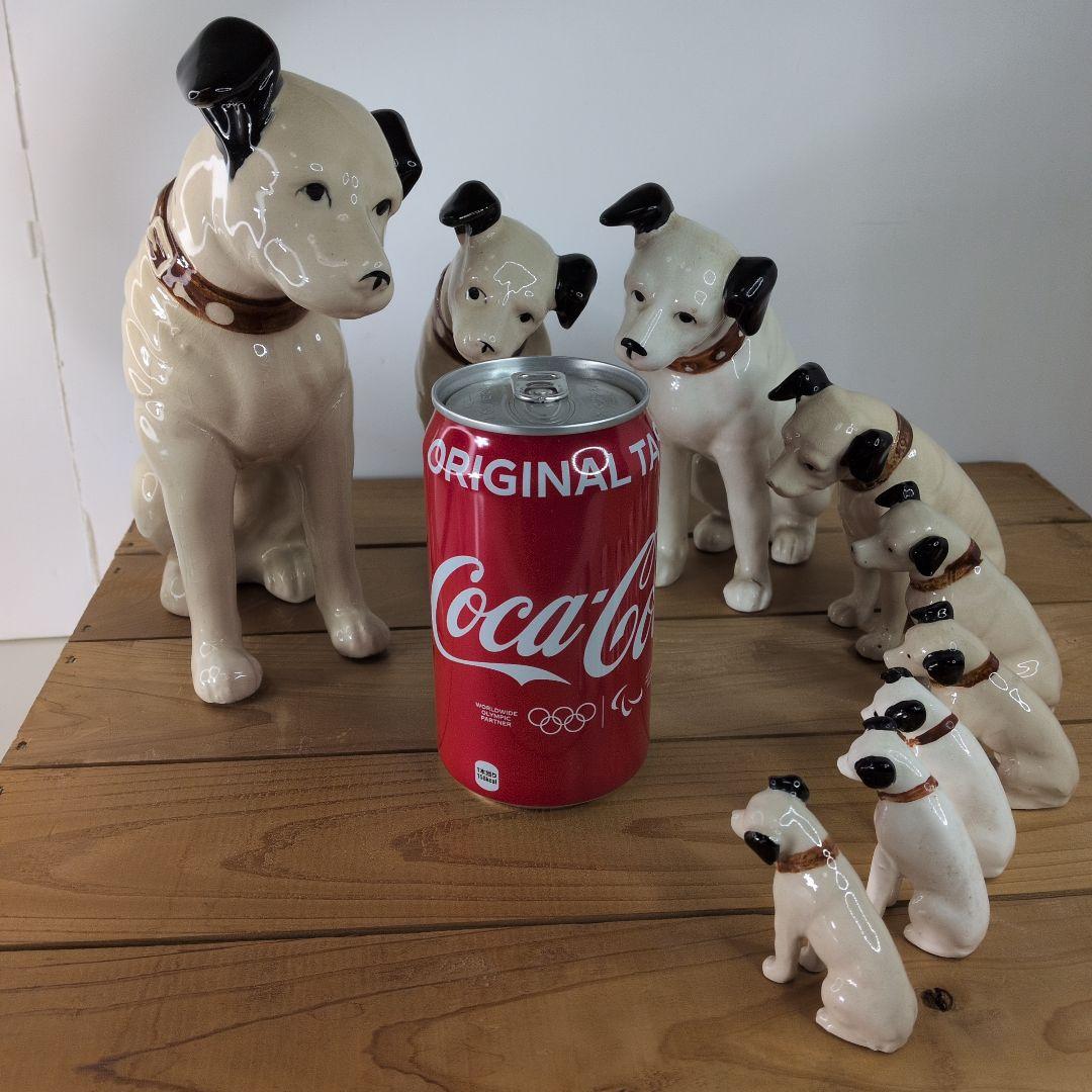 ひでさん【 ヴィンテージ 】 ニッパー君／ビクター／陶器製置物9体セット