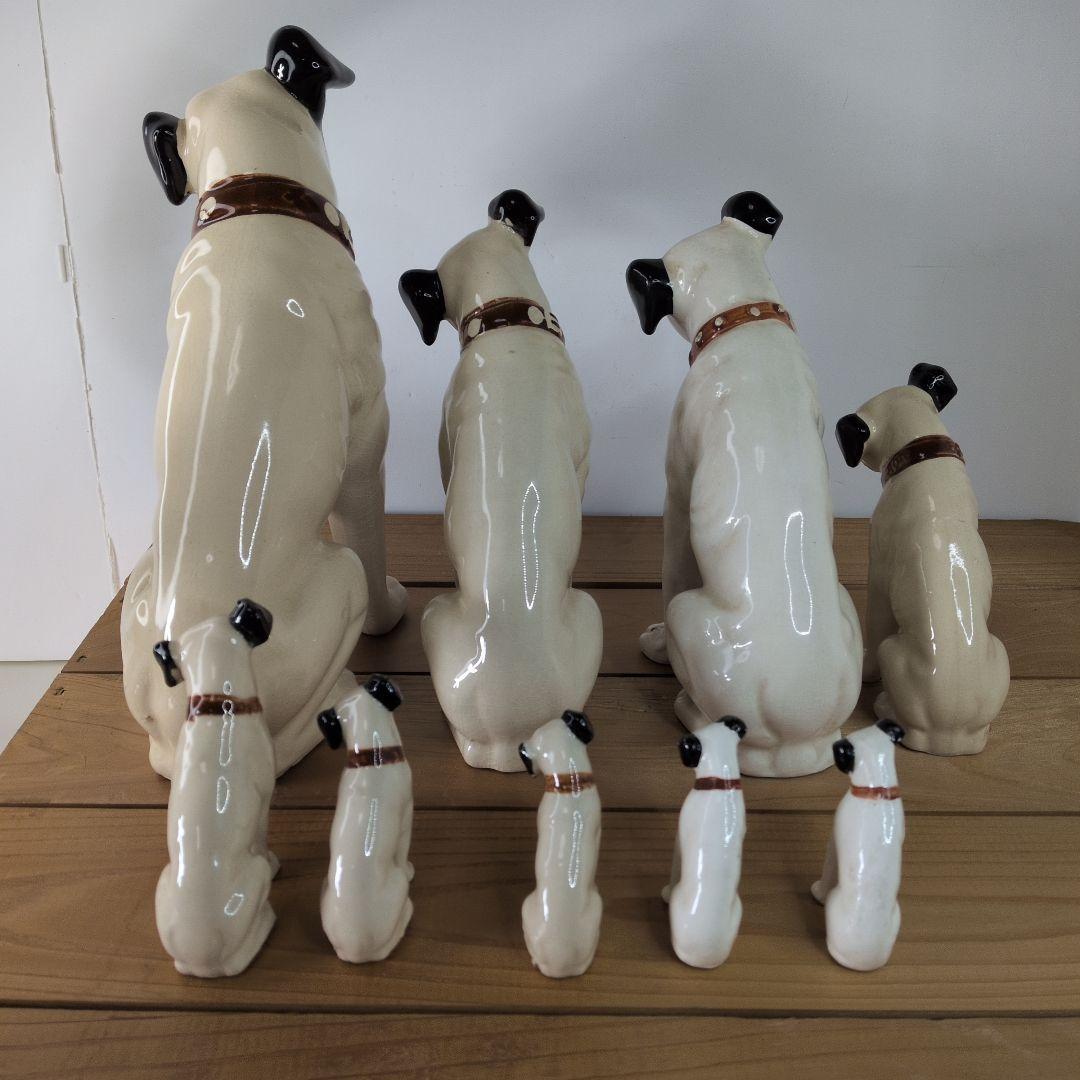 ひでさん【 ヴィンテージ 】 ニッパー君／ビクター／陶器製置物9体セット