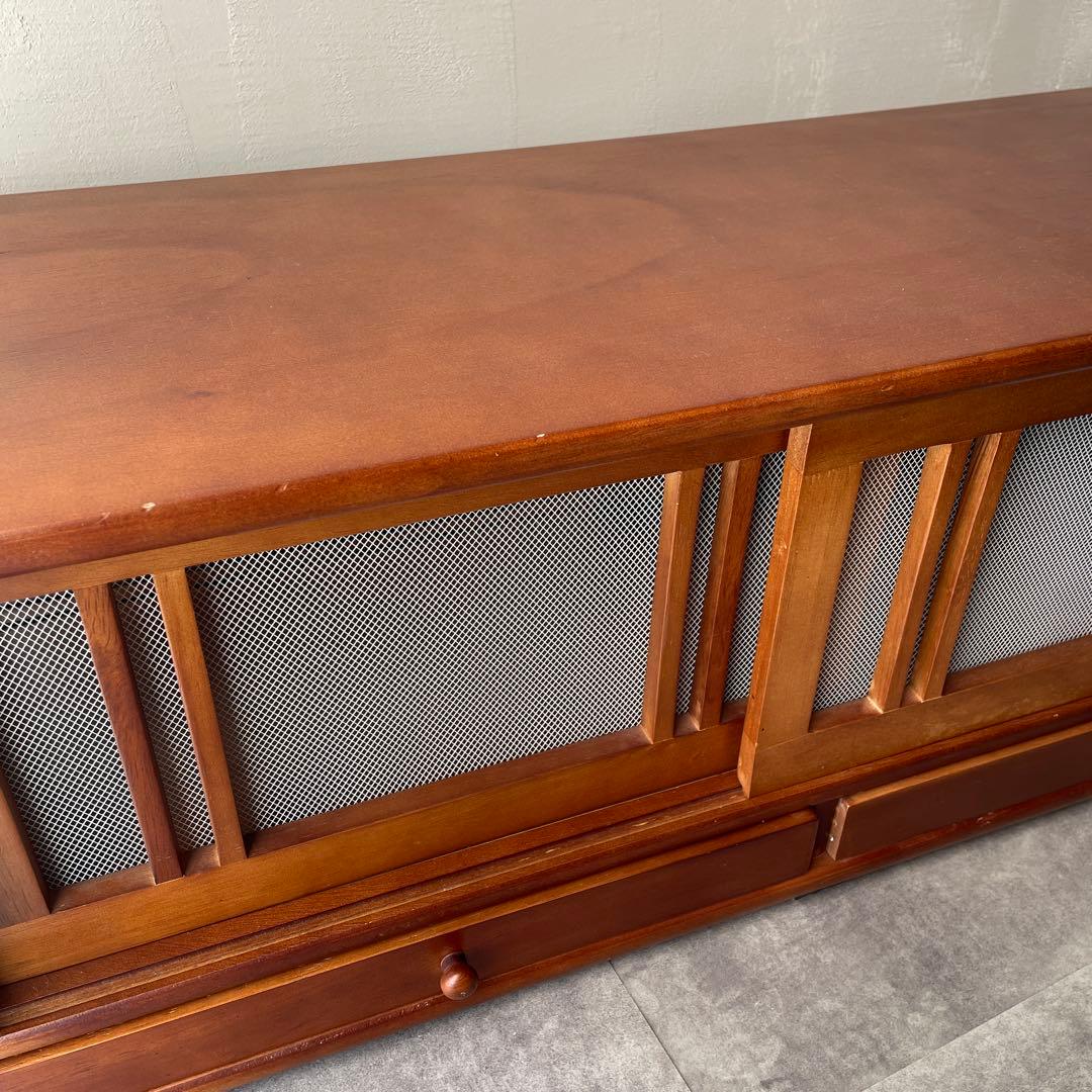 網戸つき　戸棚　蝿帳（はいちょう）　食器棚　キッチンファニチャー　木製　レトロ