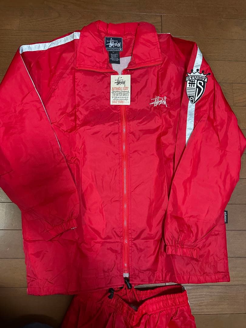 90s デッドstussy sport ナイロンジャケット パンツ セットアップ