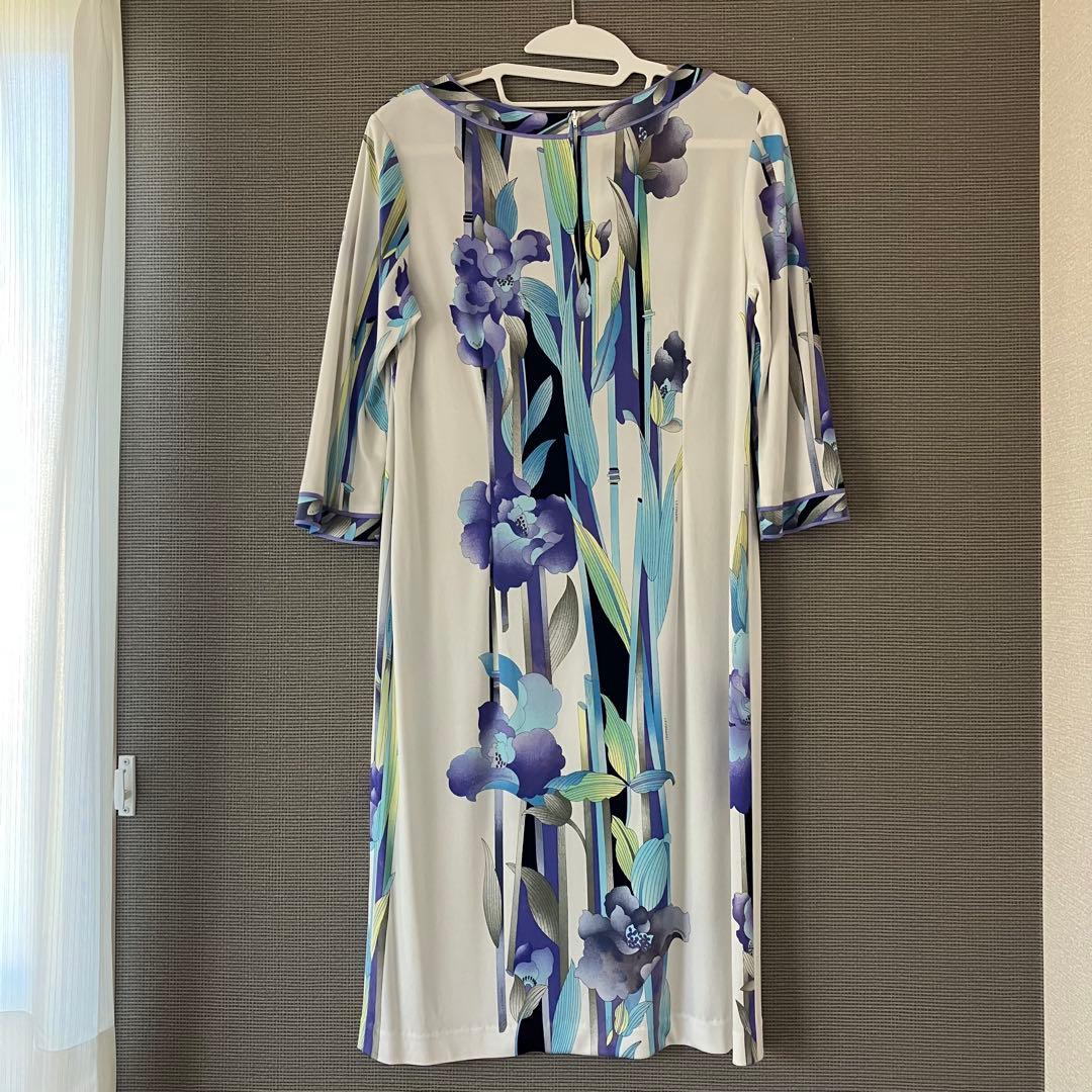 レオナール カンカン ワンピース 花柄 40