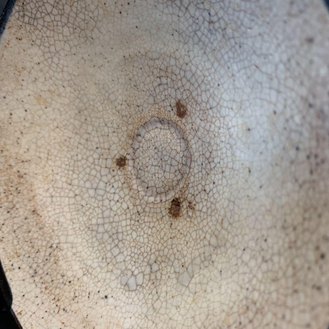 時代　瀬戸唐津皮鯨手(皮くじら)平茶碗　古唐津　古瀬戸　美術館級