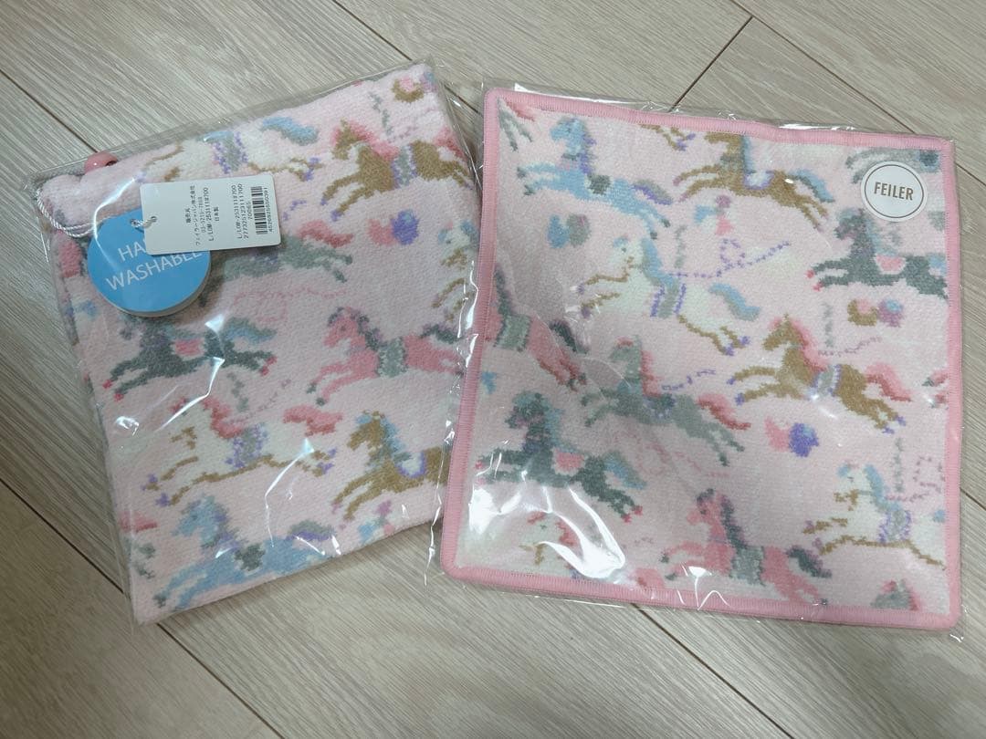 フェイラー　ラブラリーモクバ　ハンカチ　巾着　新品