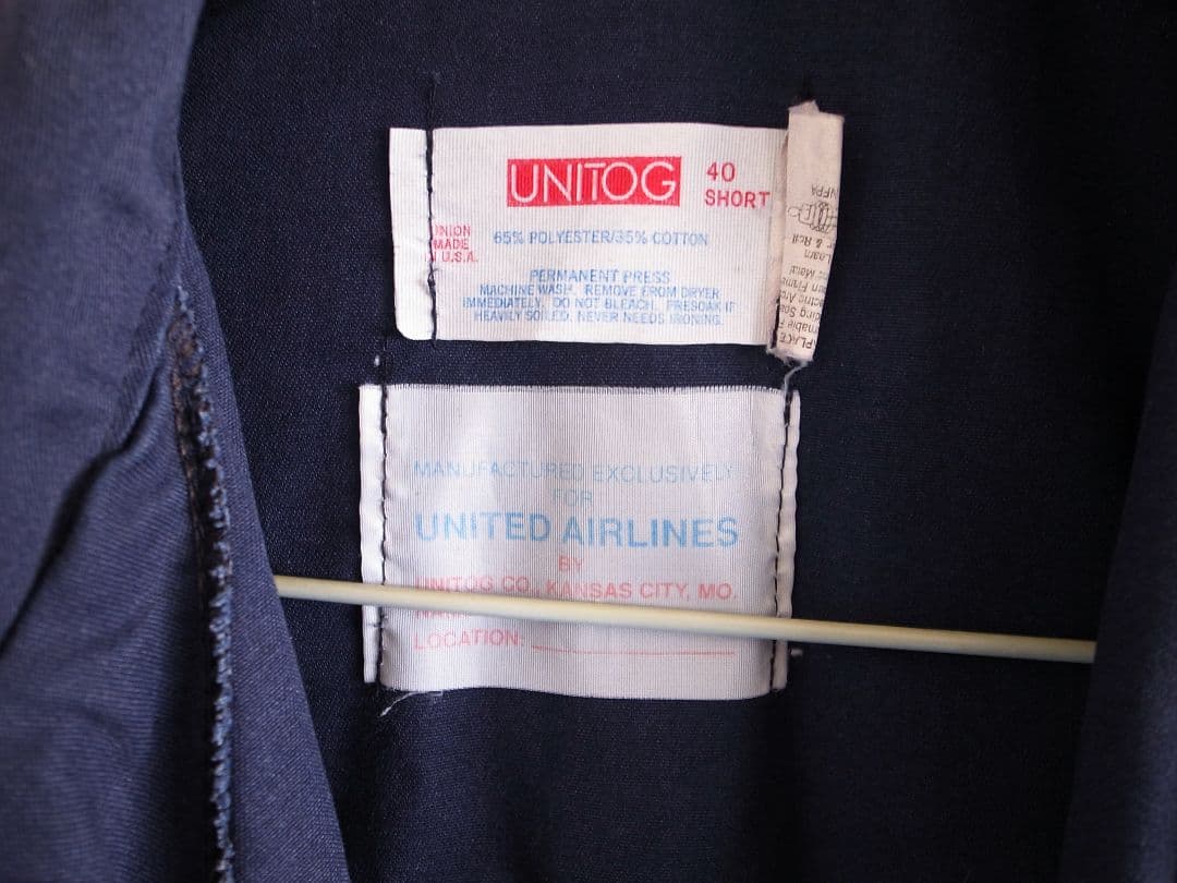 UNITED ユナイテッド航空 メカニック ツナギ／整備士 制服 ユニフォーム