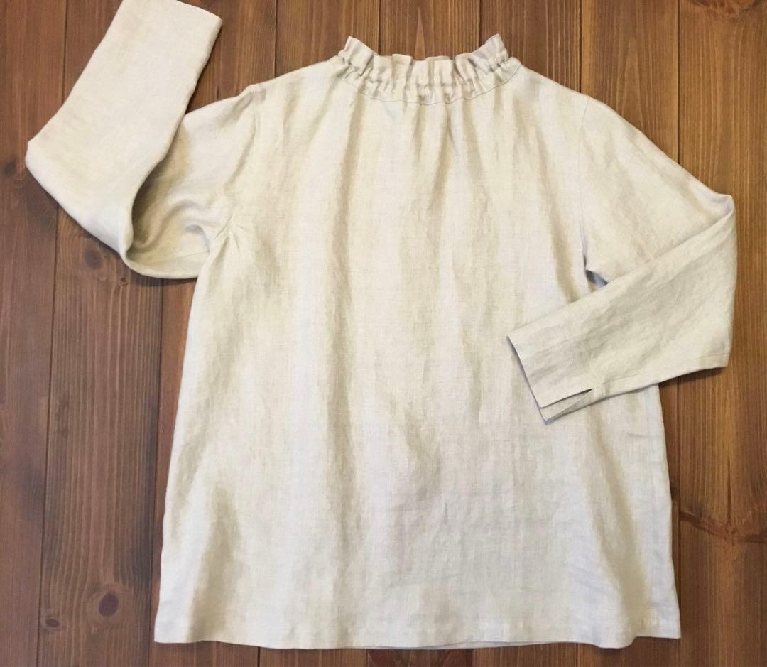 [専用]wafu◆プレミアム シャーリング リネントップス◆フラックス◆サイズ１