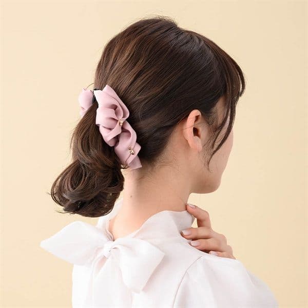 専用COMPLEXBIZフローラルアイス バナナクリップ(ライトピンク)