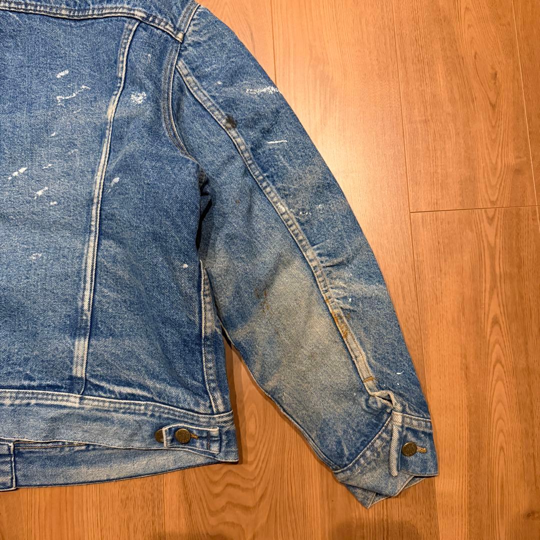 雰囲気◎ 70s Lee ストームライダー デニムジャケット ペンキ ビンテージ