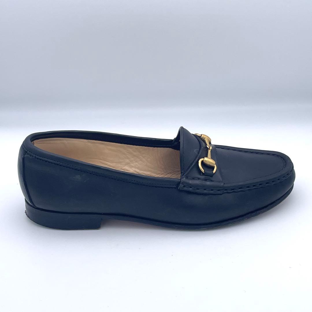 イタリア製✨グッチ GUCCI【22.5】ホースビットローファー/レザー/金具✨