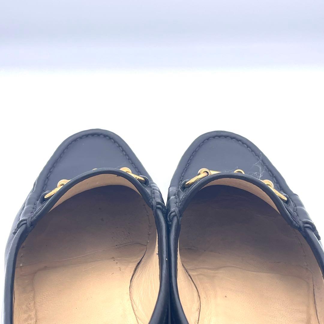 イタリア製✨グッチ GUCCI【22.5】ホースビットローファー/レザー/金具✨