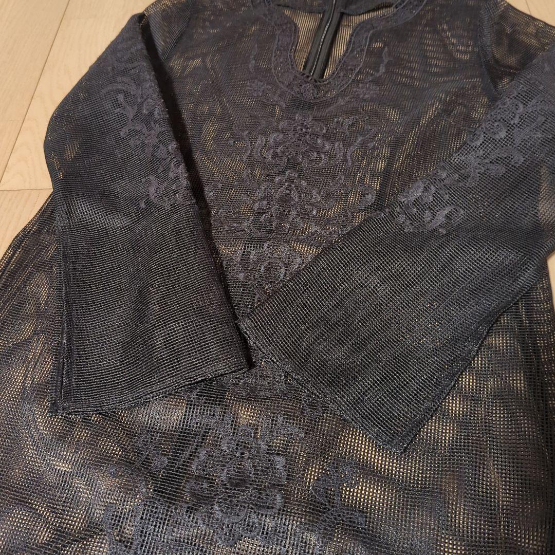 Ameri　FLORA EMBROIDERY MESH DRESS