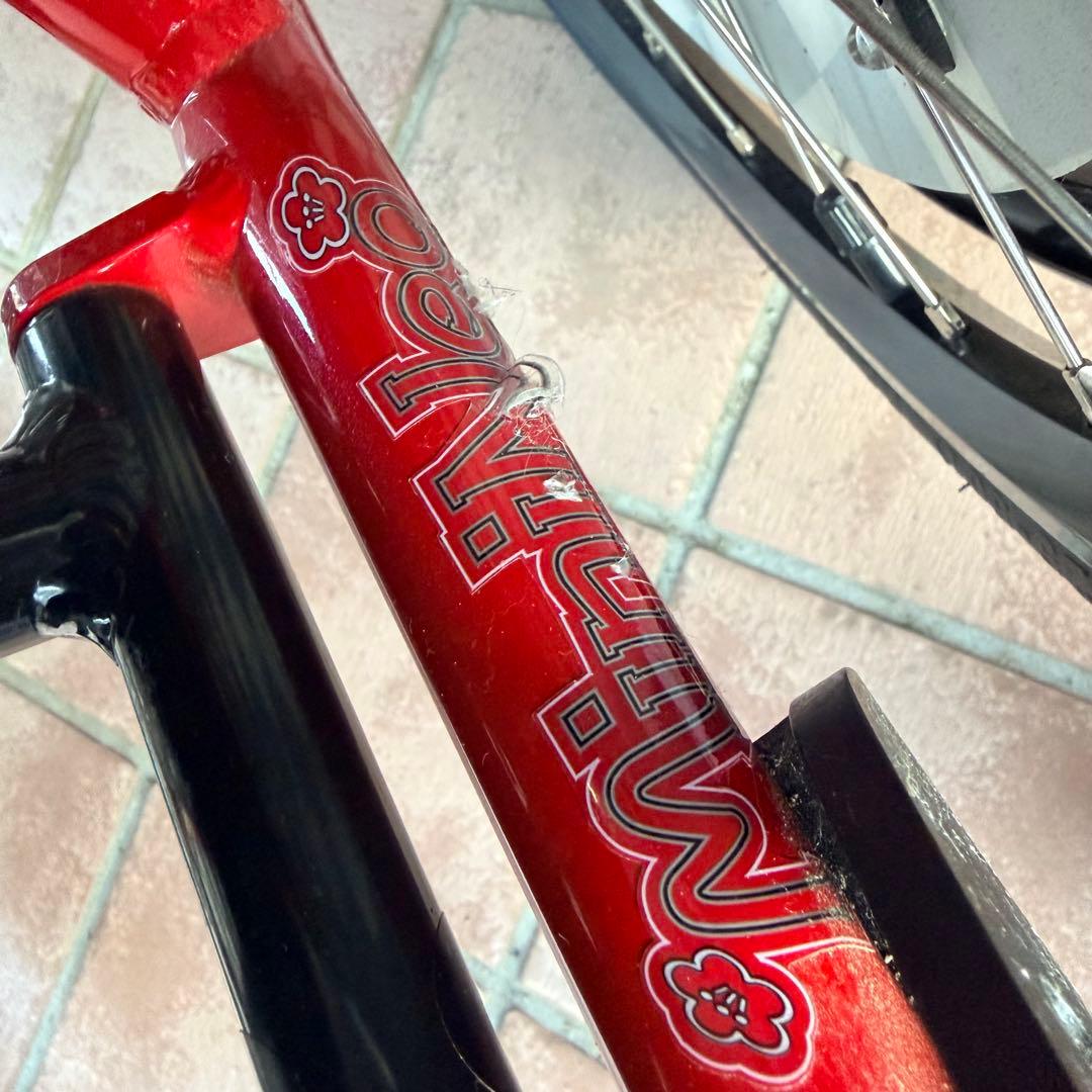 車いす　OX miniNeoジュニア　スクール　赤　チェッカー柄　子供用車椅子