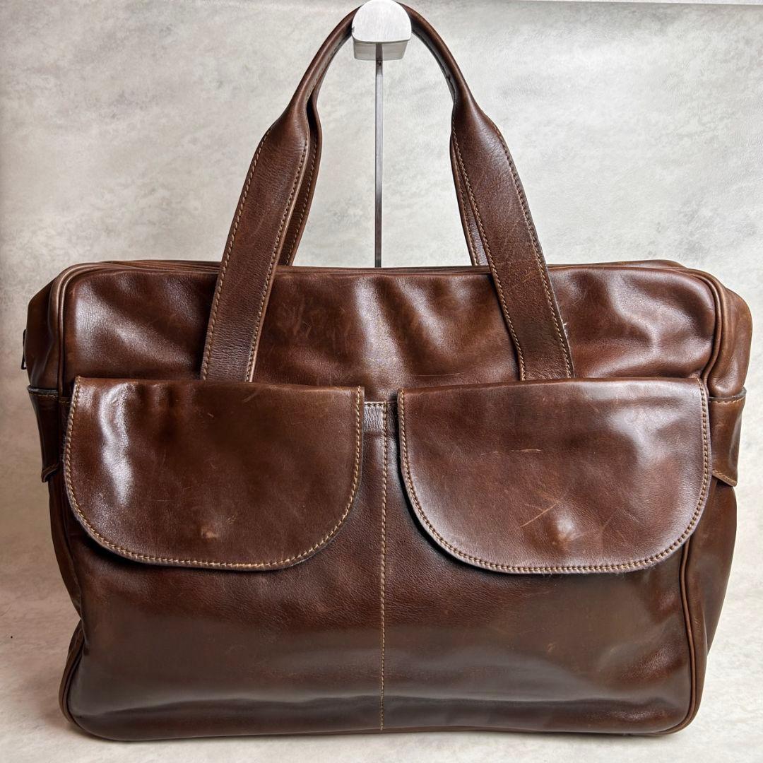 【極希少】70s フランス ヴィンテージ オールレザー ボストンバッグ Y2K