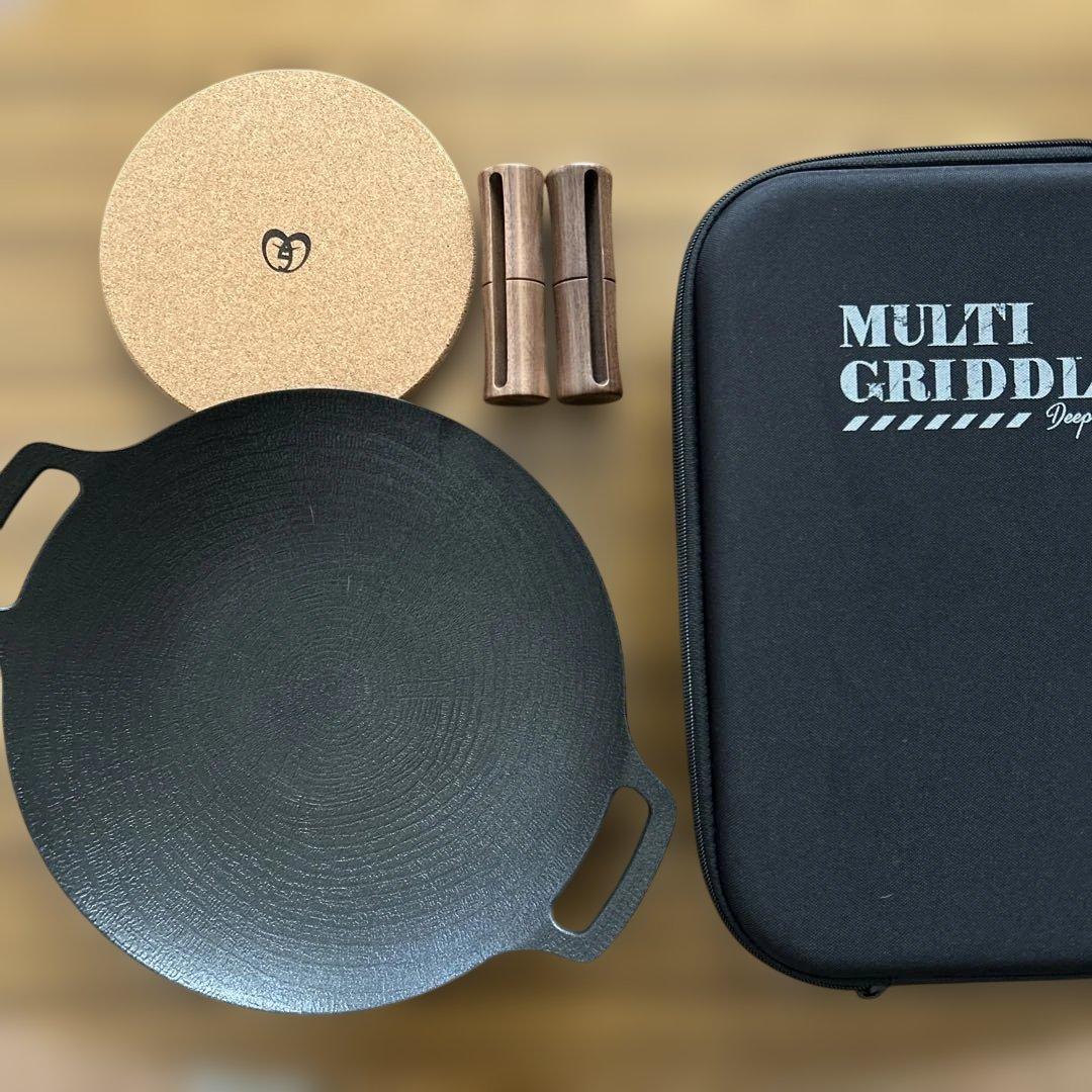 【未使用】JHQ 鉄板マルチグリドル ディープ 深型 29cm 4点セット