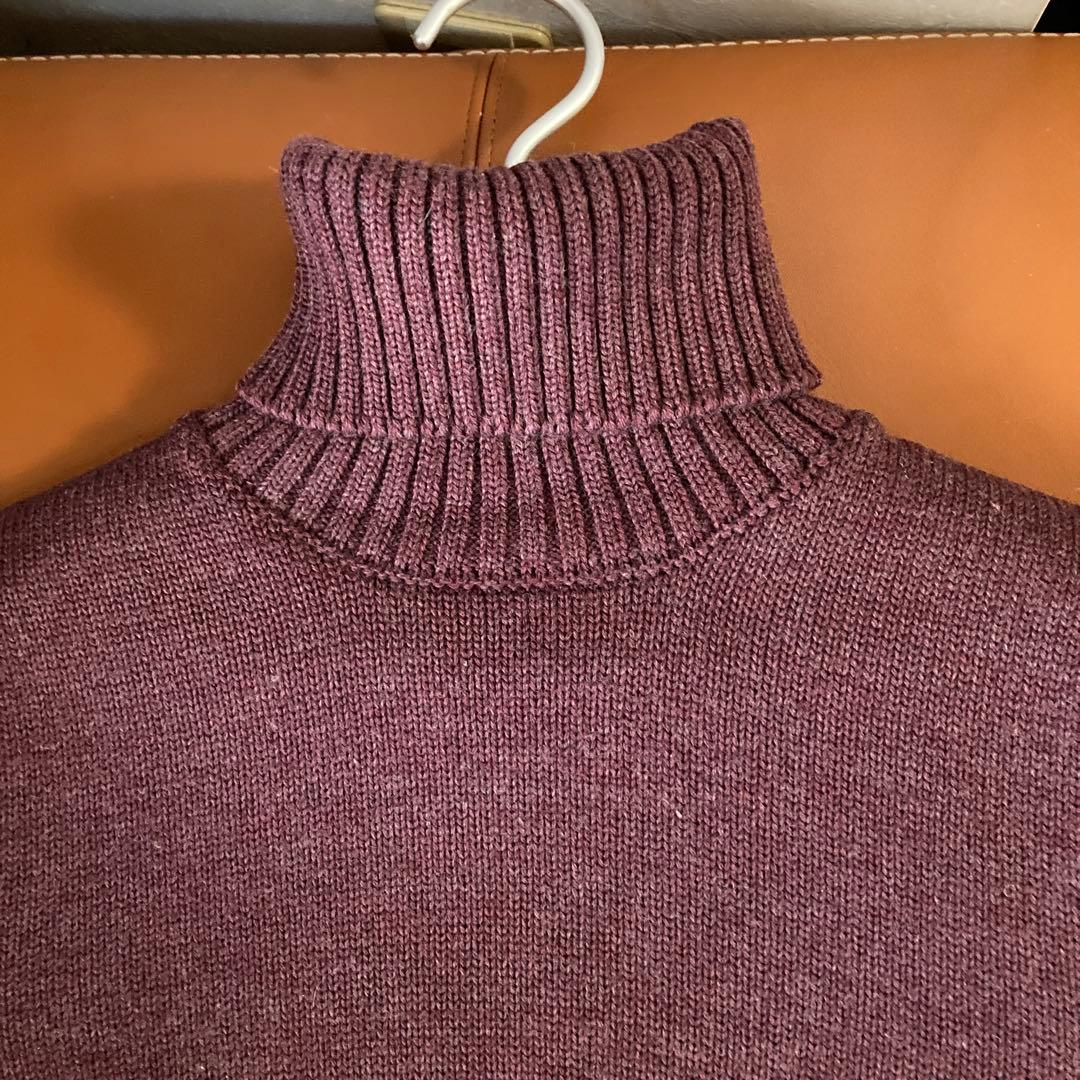 ザノーネ ミドルゲージ￼ タートルネックニット ボルドー サイズ44