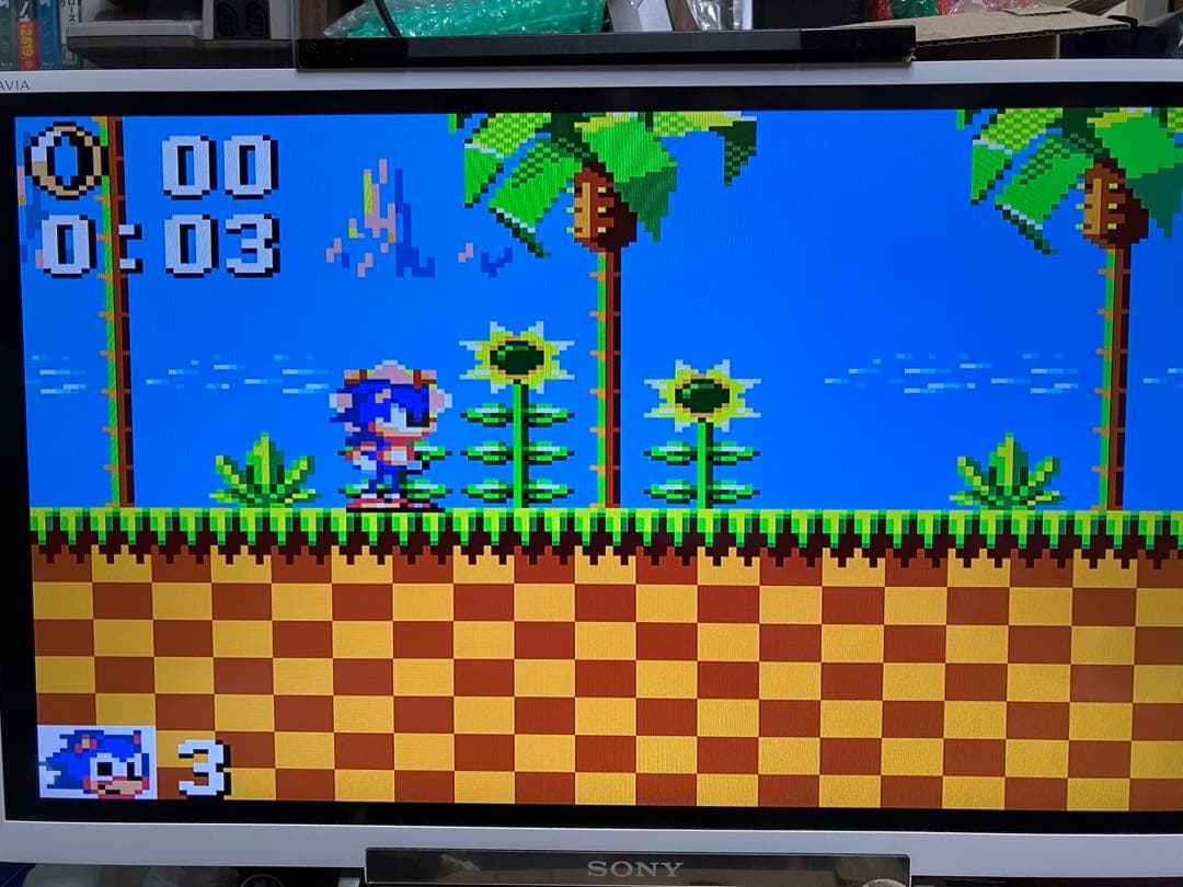 HDMIテレビ出力機能付、IPS液晶搭載カスタムゲームギア本体