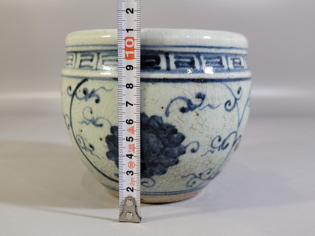 中国美術 青花 纏枝蓮花紋 壺 DT473