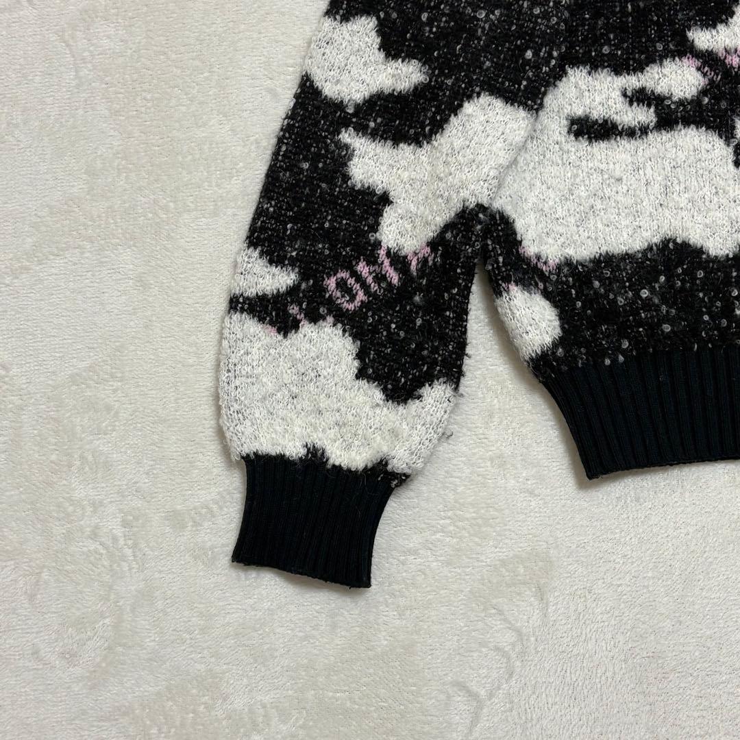 MARK&LONA マーク＆ロナ カモフラ柄 ニットスカルワッペン サイズ36