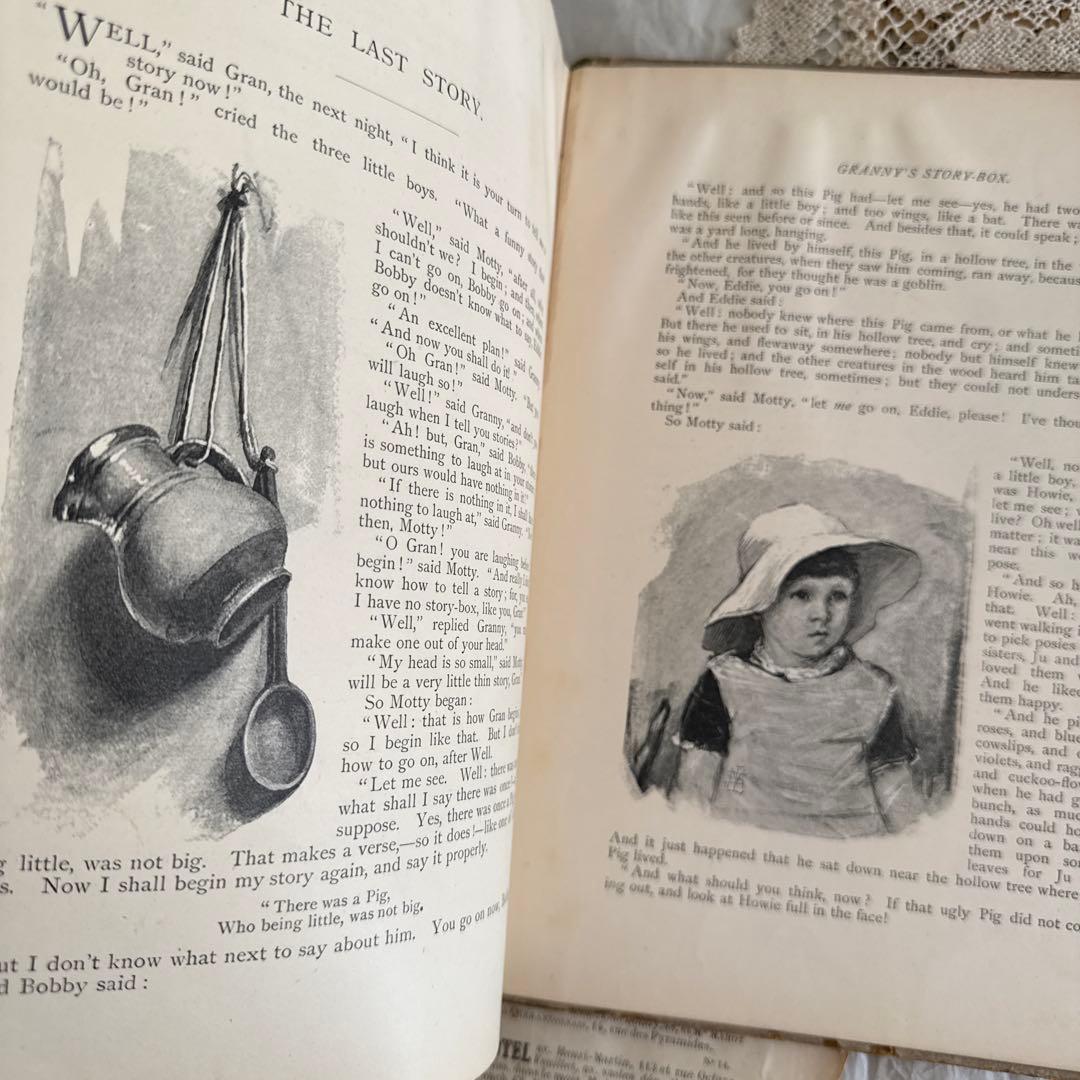 稀少1882年アンティーク美しい絵本クロモリトグラフ洋書ジャンクジャーナル古書