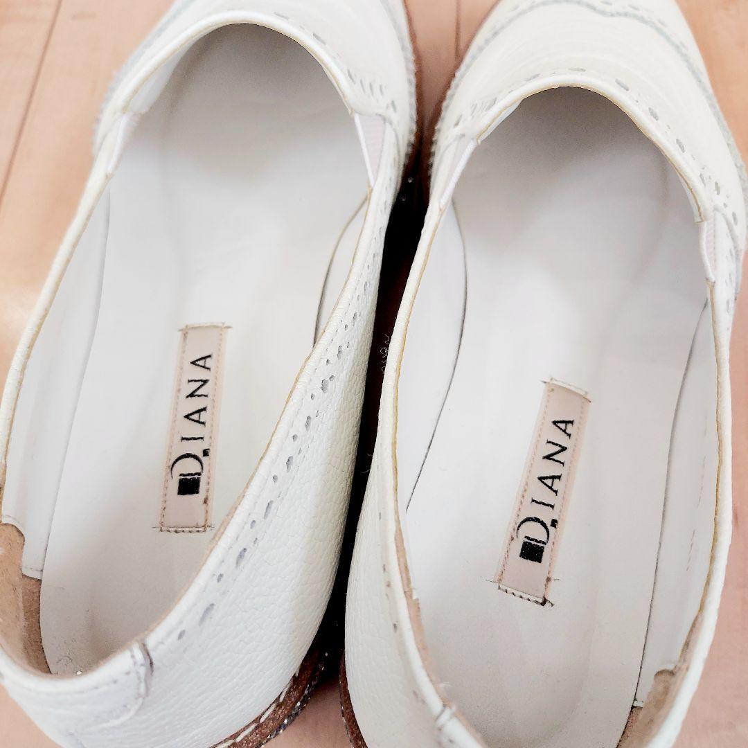 DIANA ダイアナ ローファー グリッター 厚底 シューズ 靴 23.5 革靴