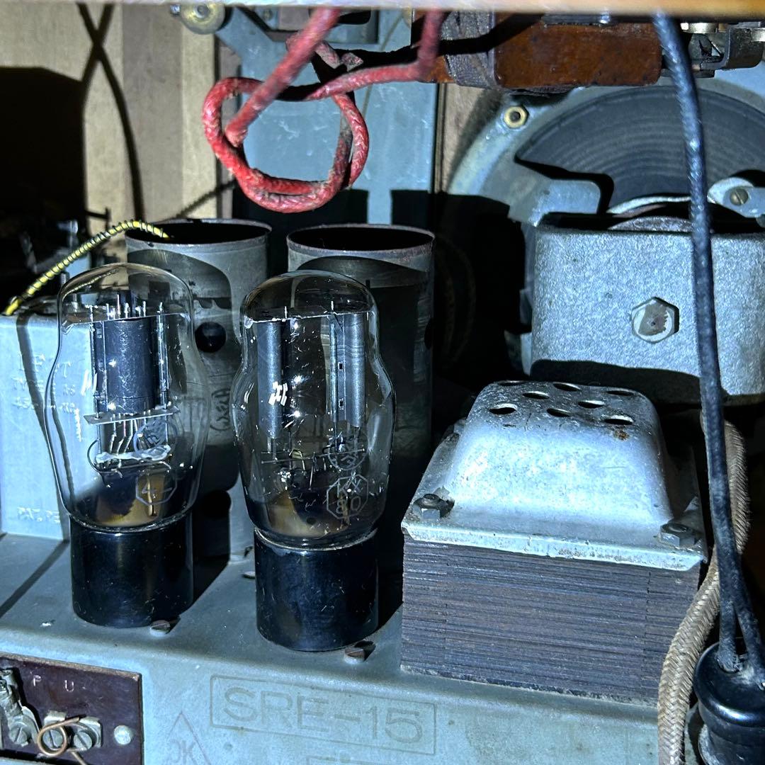 日本ビクター SRE-15 卓上電蓄　真空管ラジオ　昭和レトロ　1947年製