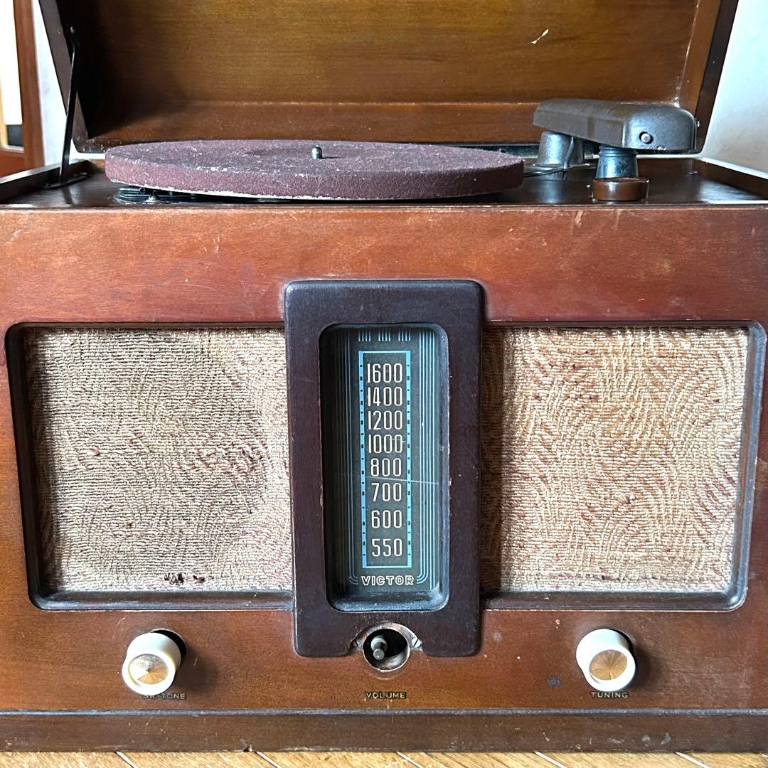 日本ビクター SRE-15 卓上電蓄　真空管ラジオ　昭和レトロ　1947年製