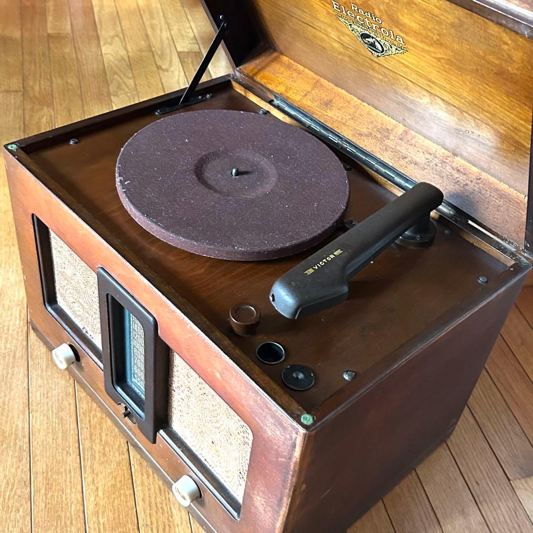 日本ビクター SRE-15 卓上電蓄　真空管ラジオ　昭和レトロ　1947年製