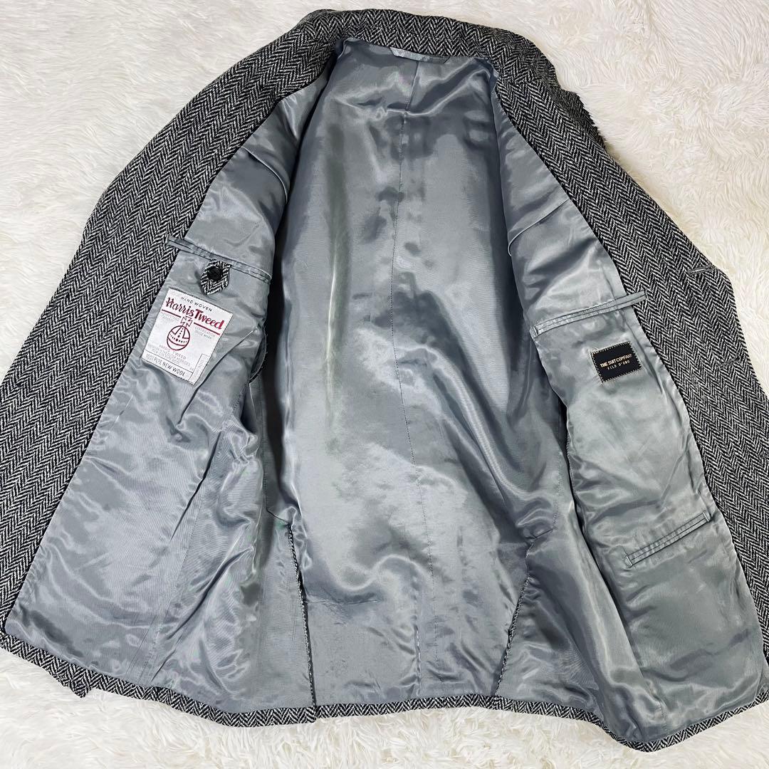 スーツカンパニー×ハリスツイード テーラードジャケット ヘリンボーン M相当
