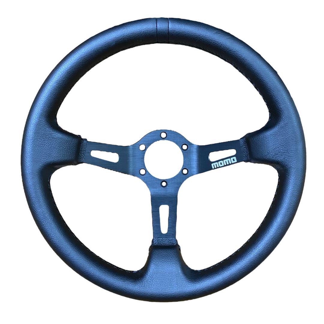 MOMO　3スポーク　ディープコーンステアリング　ホーンボタン