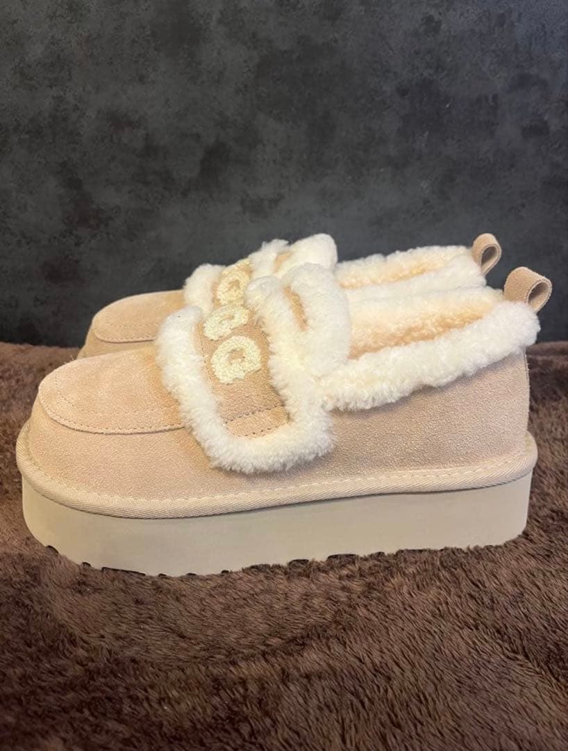 UGG アグ　ベージュ 厚底 25cm