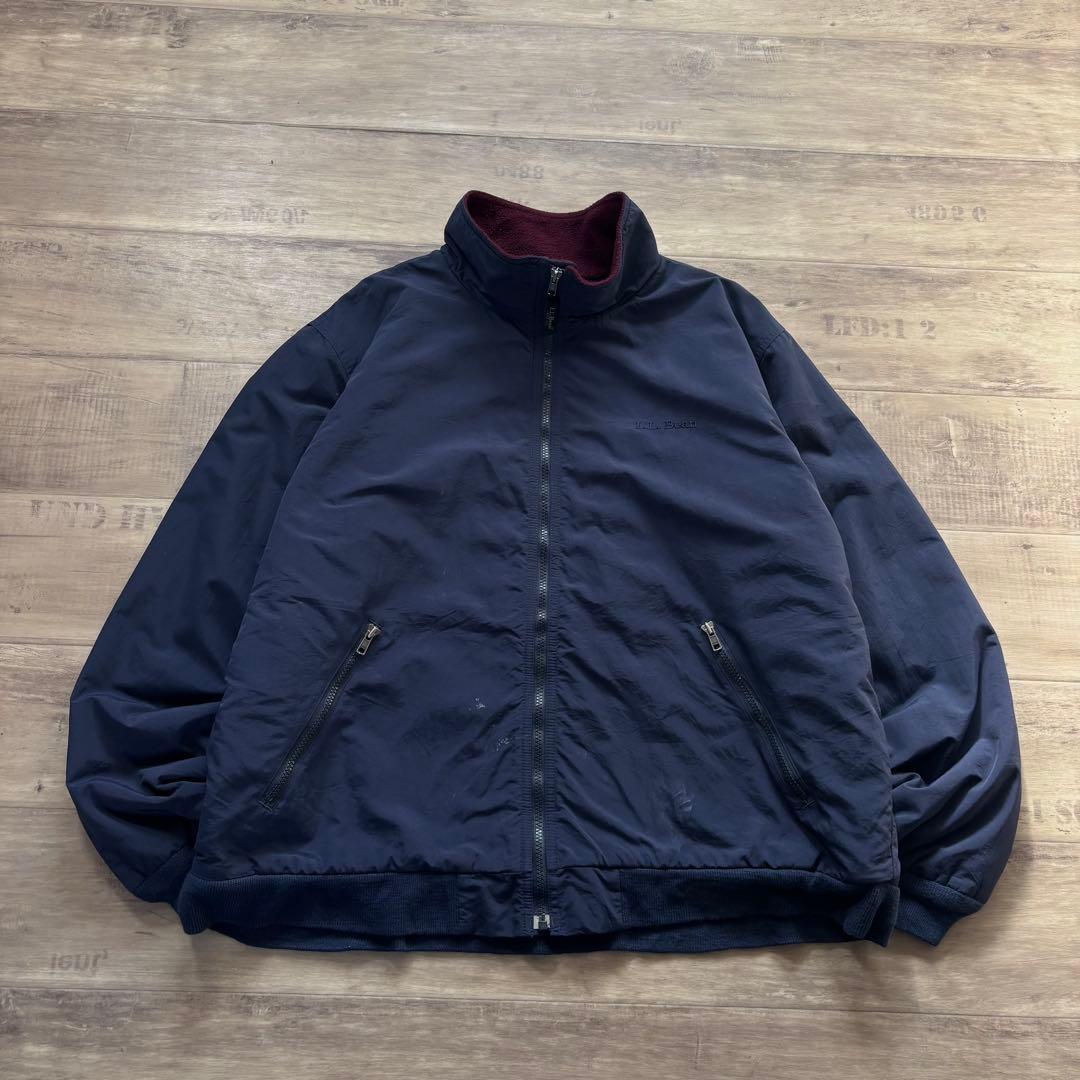 たけおL.L.Bean エルエルビーンウォームアップジャケットネイビーフリ