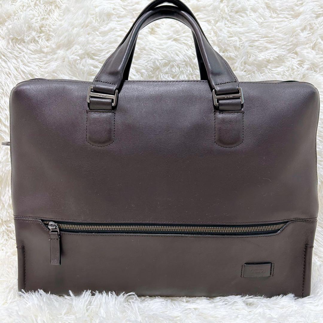 【極美品】トゥミ ビジネスバッグ ブリーフケース オールレザー 2way 2層式