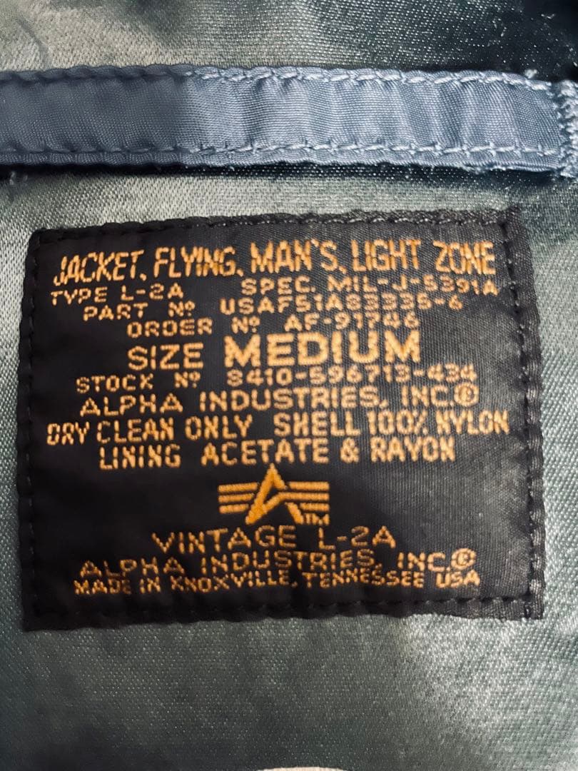 【masajazz】 ALPHA アルファ L-2A フライトジャケット