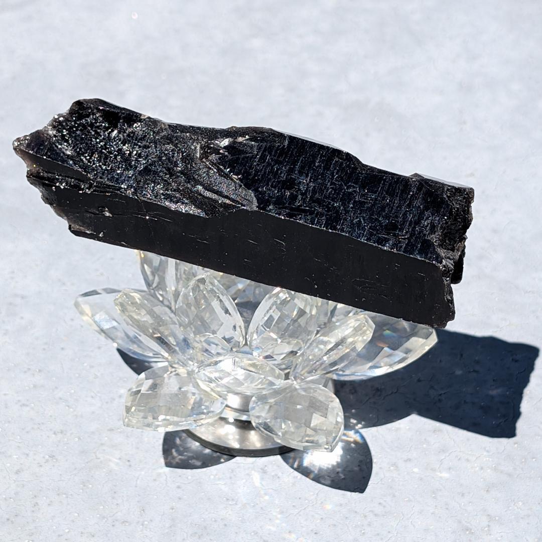 Borders　一点物 モリオン原石 山東省産 黒水晶 130g 邪気払い