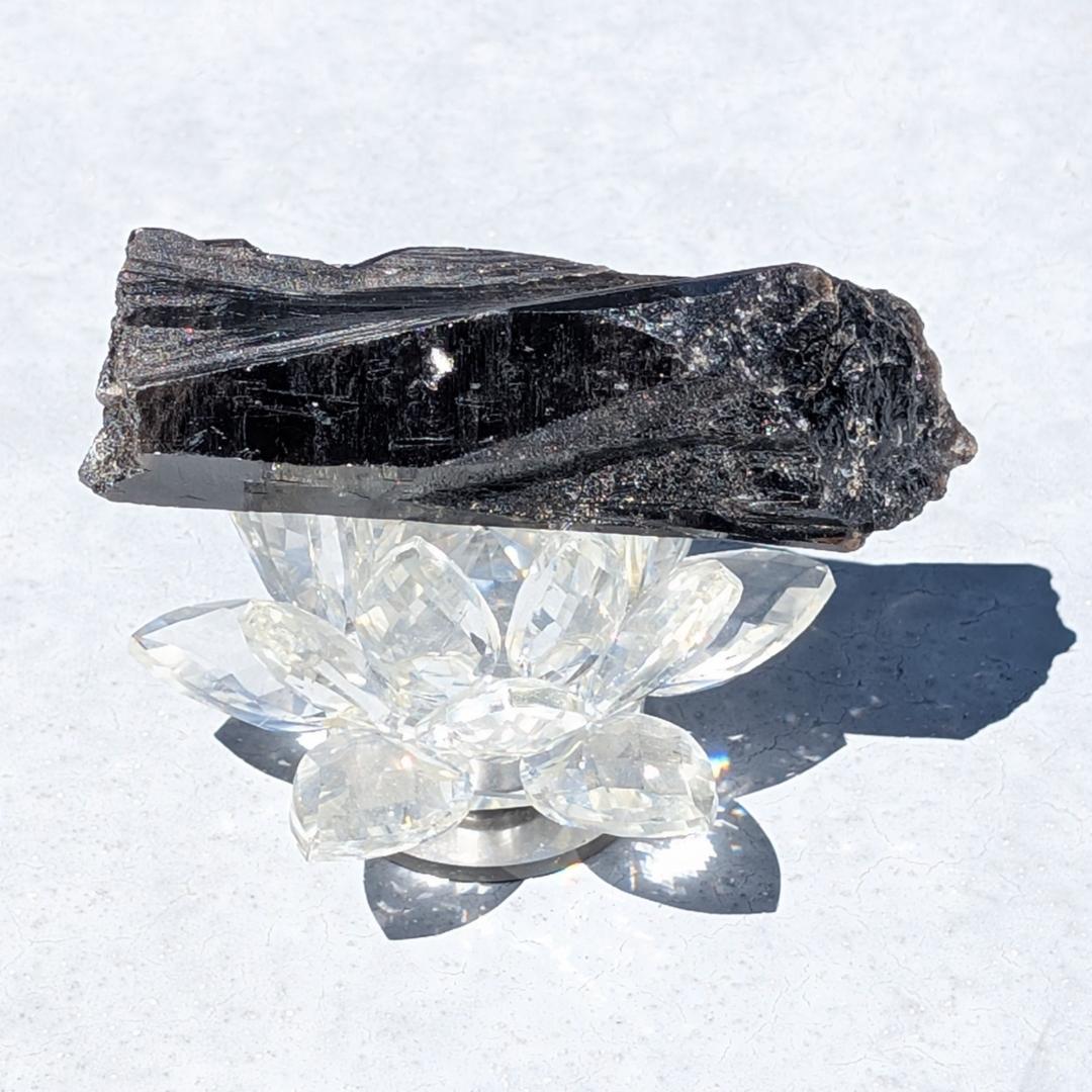 Borders　一点物 モリオン原石 山東省産 黒水晶 130g 邪気払い