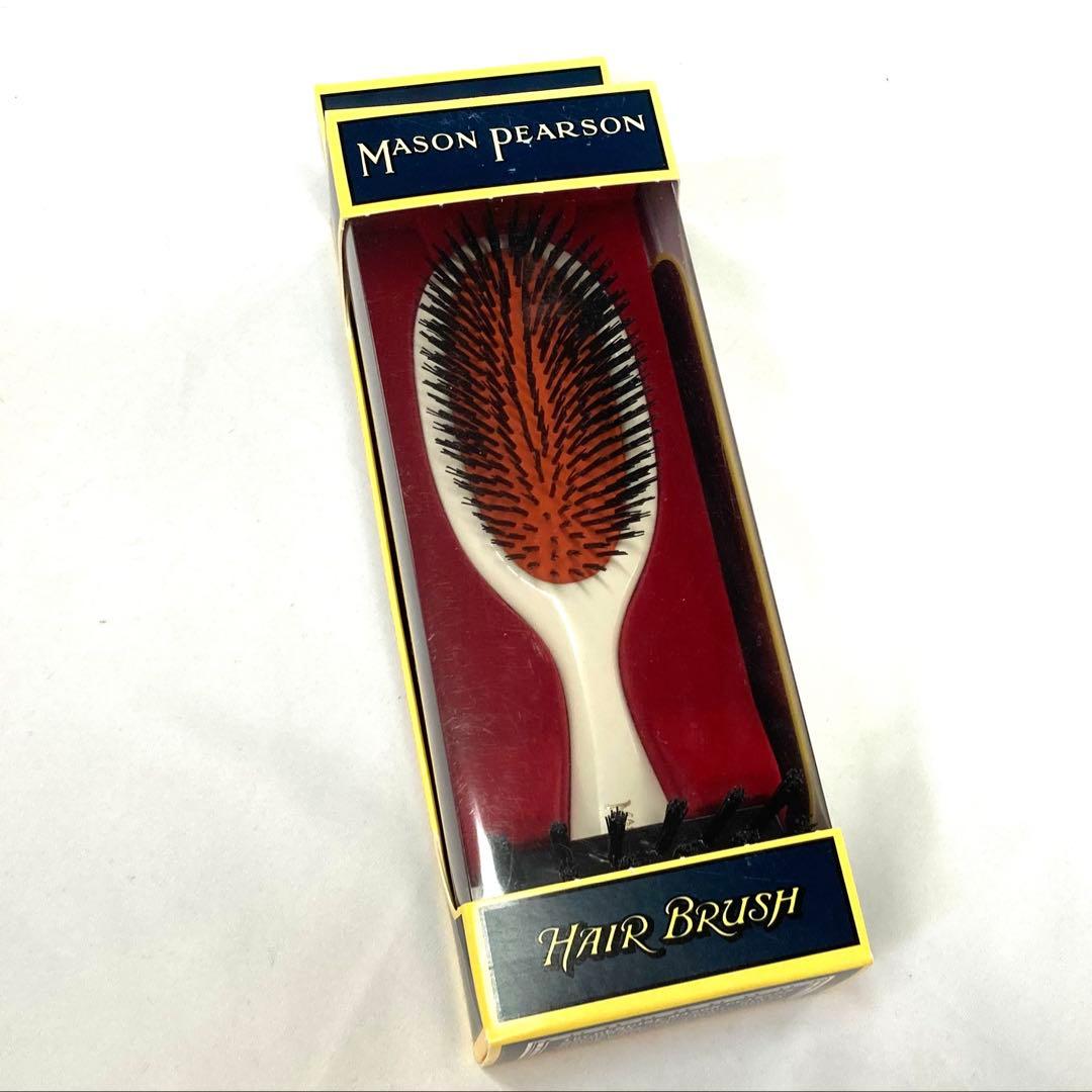 未使用 メイソンピアソン ハンディブリッスル ヘアブラシ アイボリー 猪毛