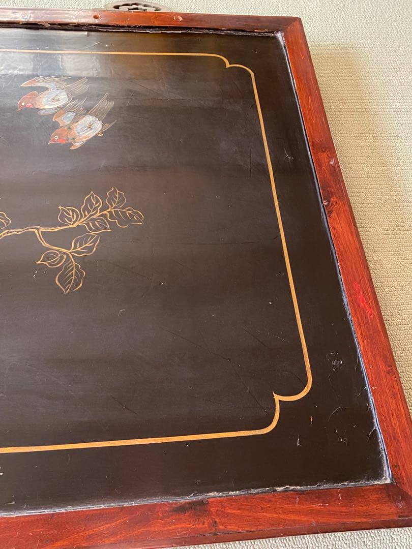 中国　アンティーク　「蘇武牧羊」　壁掛け