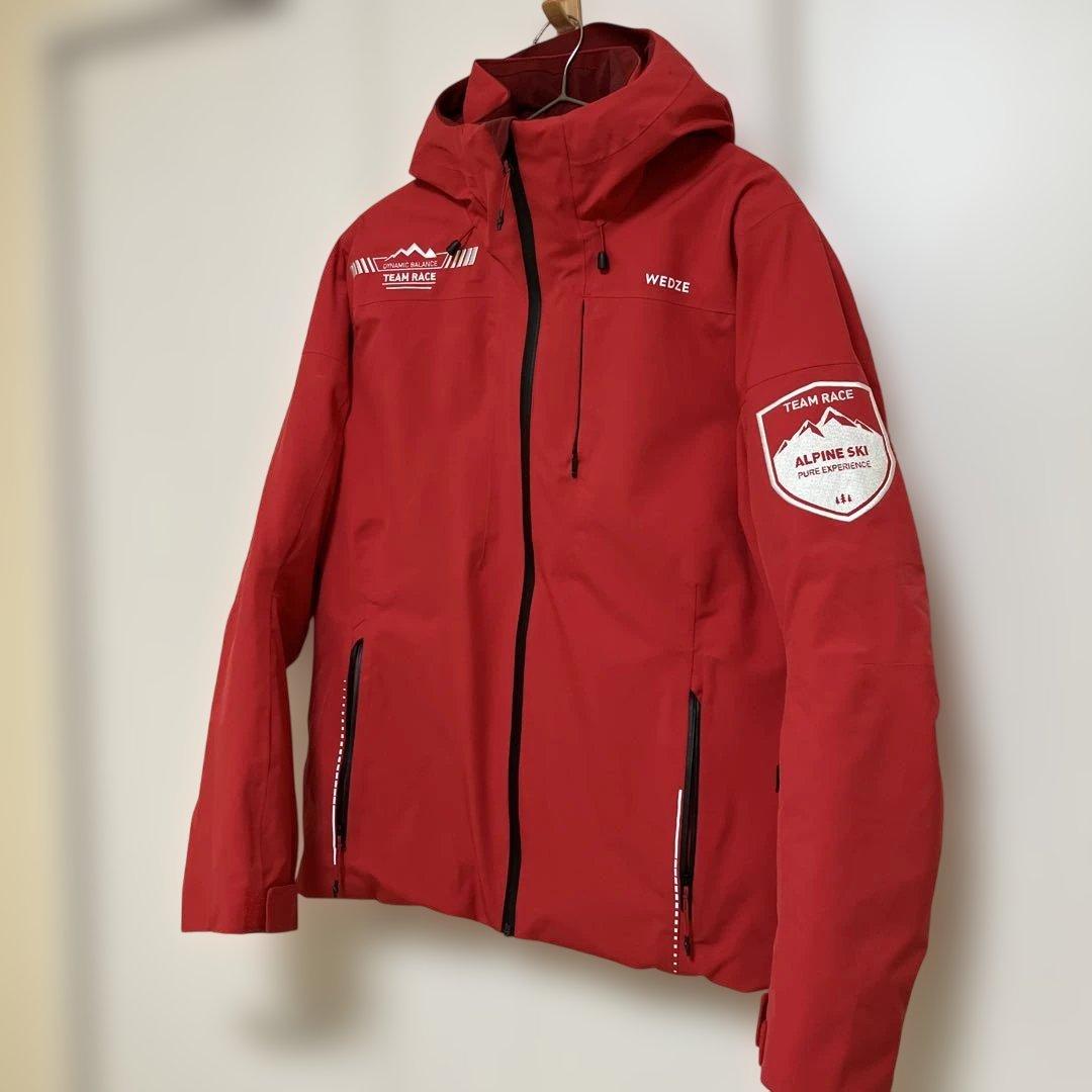 デカトロン　WEDZE 赤 スキーウェア フード付き　サイズS