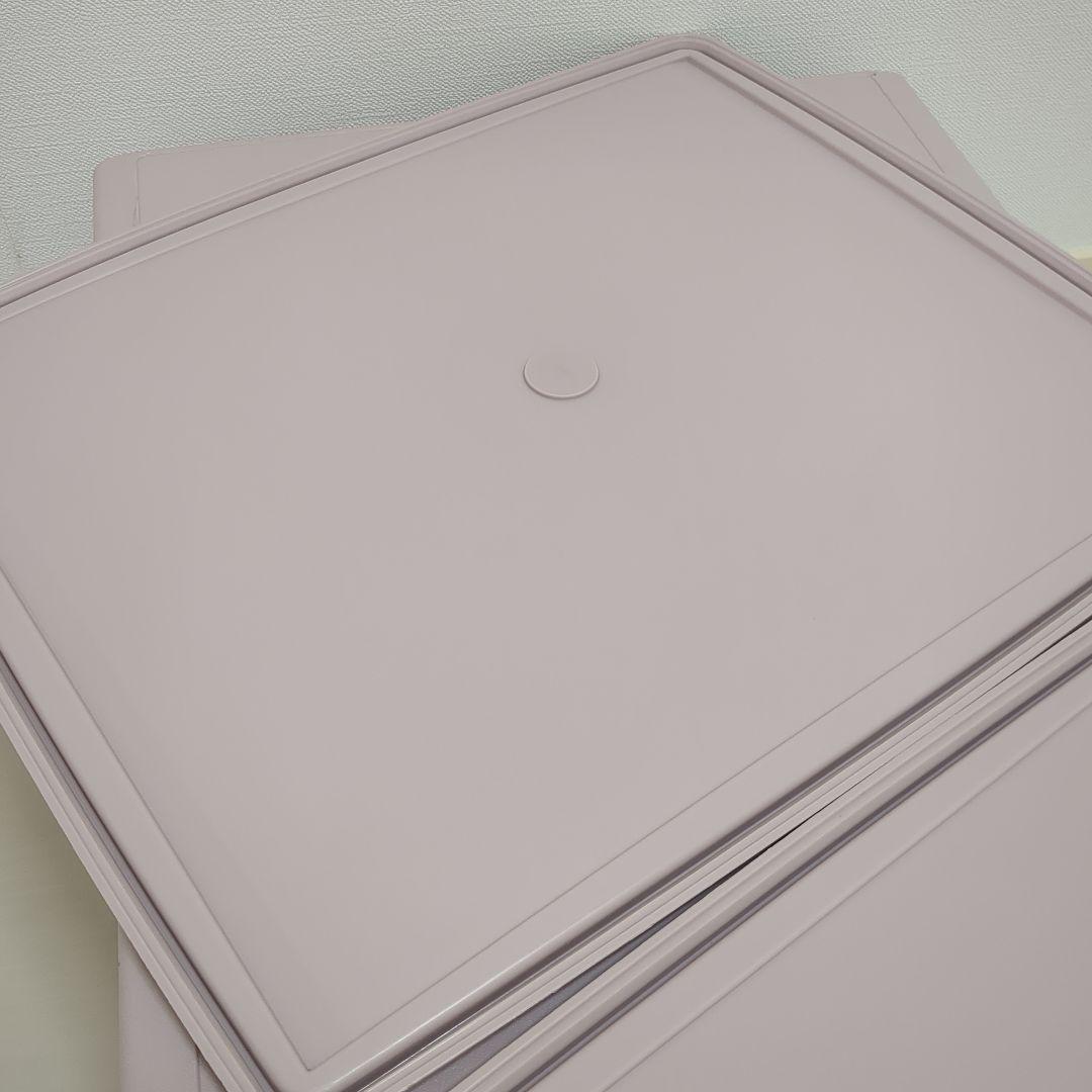 【2個セット】タッパーウェア　ディープスーパーケース　収納ケース　ピンク