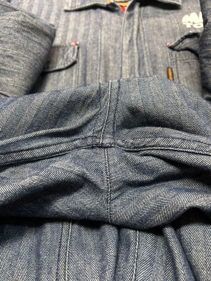 MAC TOOLS ストライプデニムオーバーオール イーブンリバー
