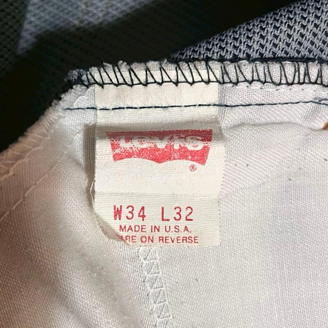 【美品】　Levi’s 517 スタプレ　USA製　オレンジタブ　デニム風　紺